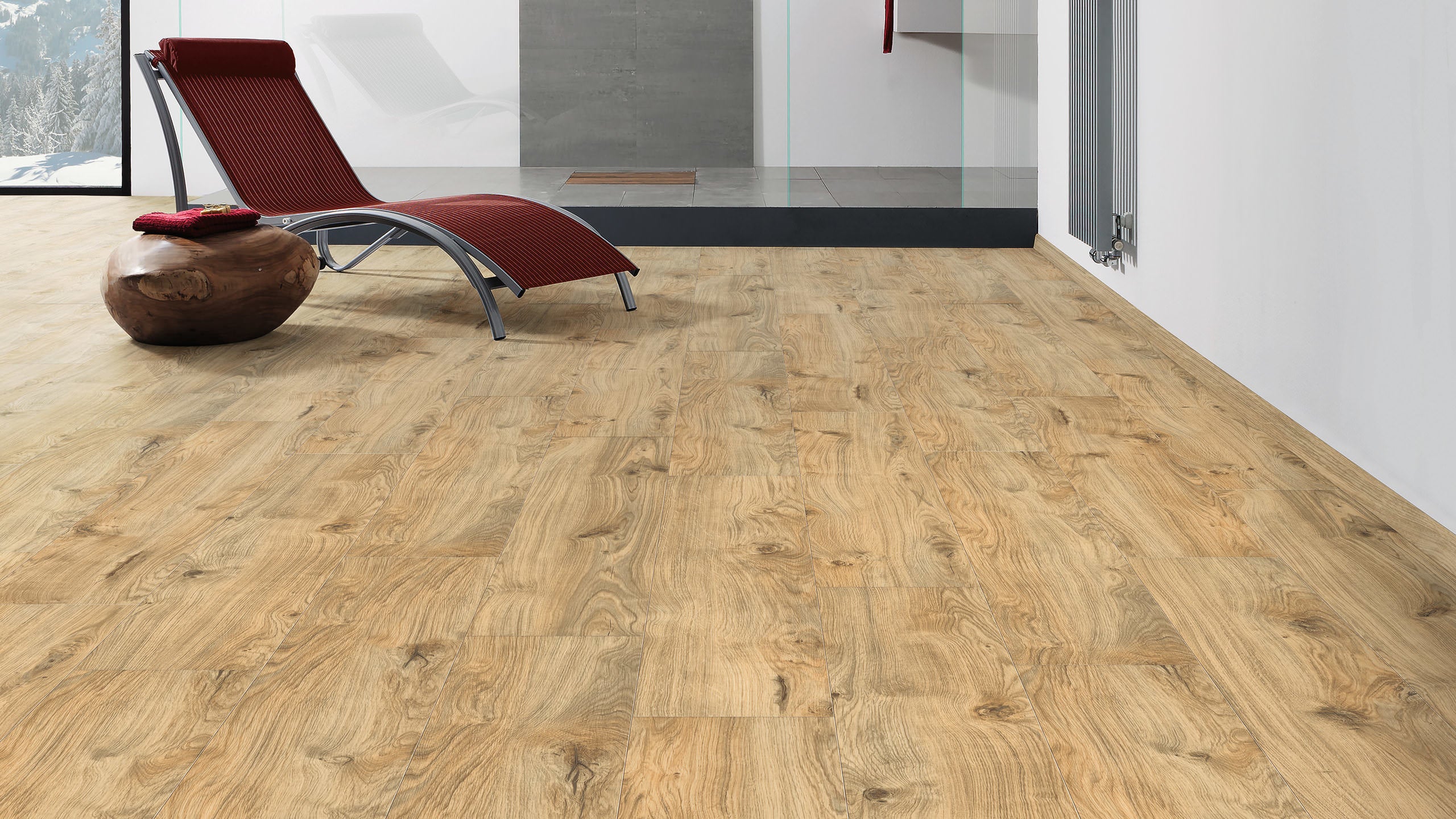 Living by HARO Designboden HydroStar Landhausdiele 4VM Eiche Alba* strukturiert