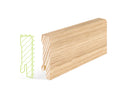 Sockelleiste Profil SB 631 UMW wasserfest Cube R3 Eiche furniert natur geölt 16 x 58 x 2400